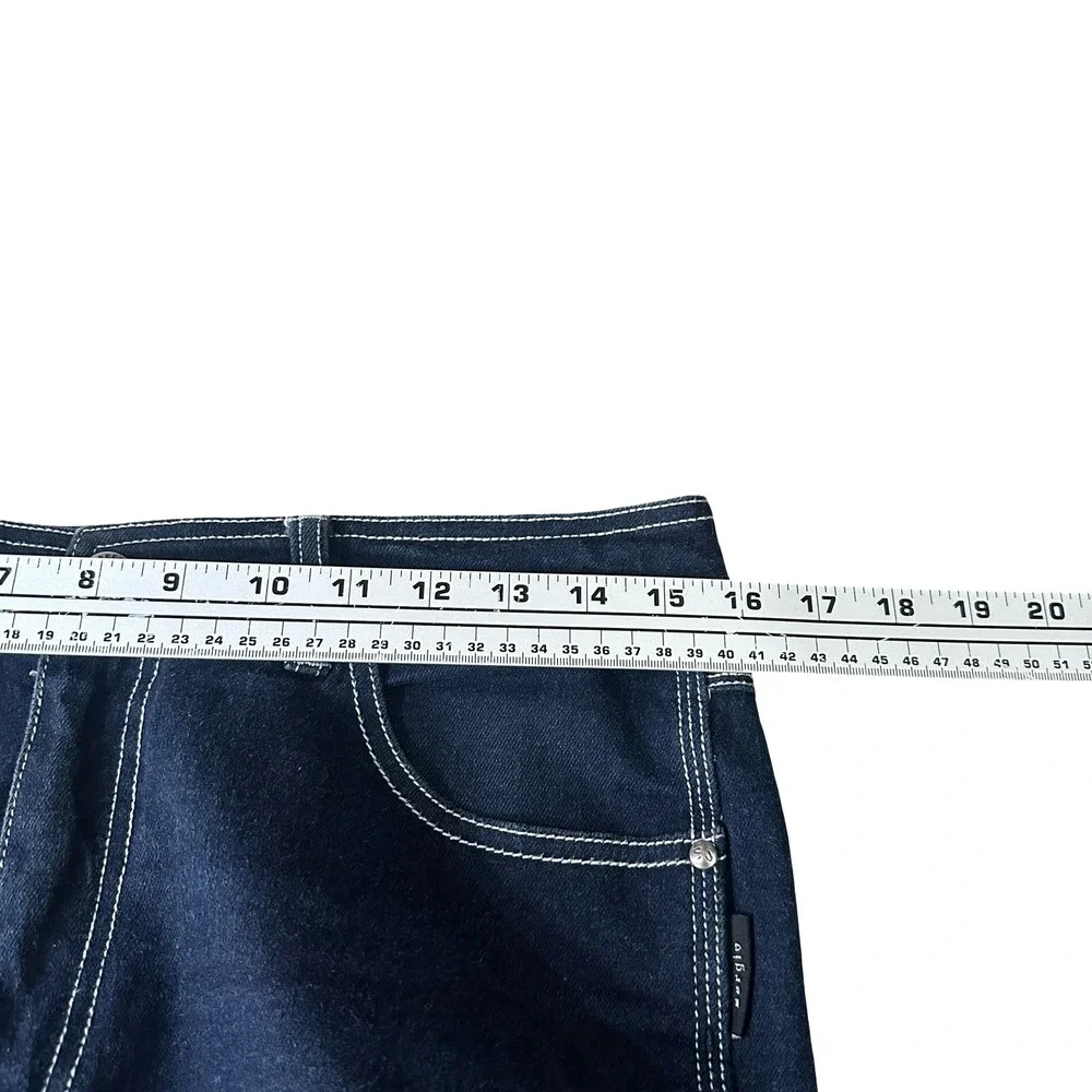 Vintage Y2K Sergio Valente Mens Dark Wash Contrast Stitch Jeans Blue 31 Western - Picture 8 of 13